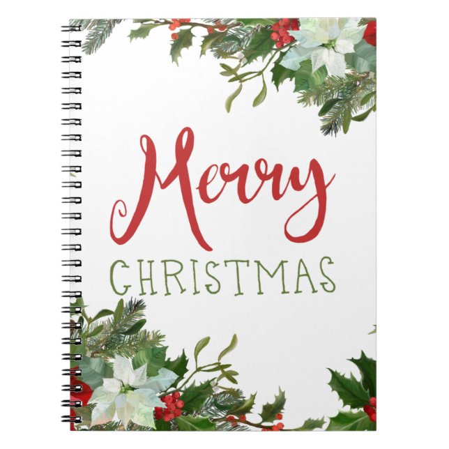 Caderno Espiral Feliz Natal verde (Frente)