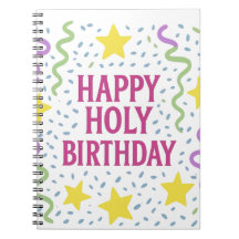 Feliz Notebook para crianças cristãs de aniversári