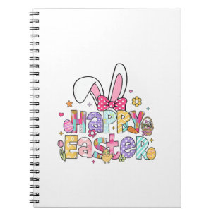 Caderno Espiral Feliz Páscoa 2026 Coelhinho Fofo Coelho Dia de Pás