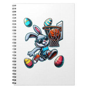 Caderno Espiral Feliz Páscoa Basquetebol Rapazes Coelho da Páscoa 