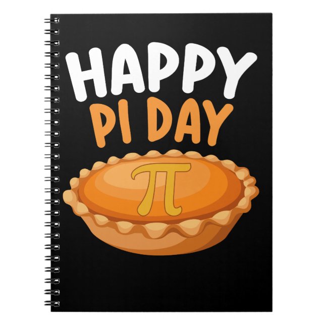 Caderno Espiral Feliz Pi Day Pie Matemática Matemática Arco-Íris (Frente)
