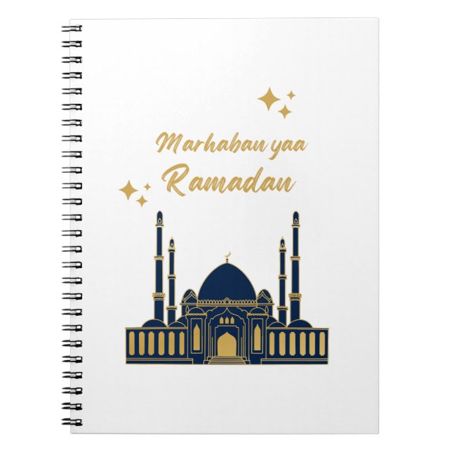 Caderno Espiral Feliz Ramadan Kareem - Eid Mubarak cita (Frente)