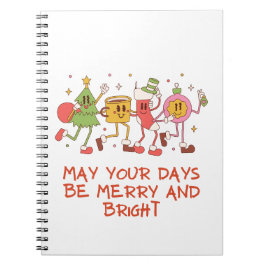 Caderno Espiral feliz retrógrada e brilhante