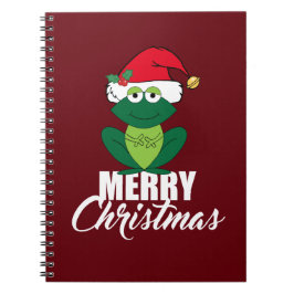 Caderno Espiral Feliz Sapo de Natal