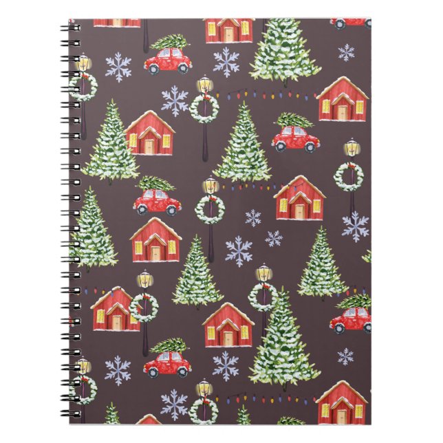 Caderno Espiral Feliz Slothmas Sloth Cute Natal (Frente)