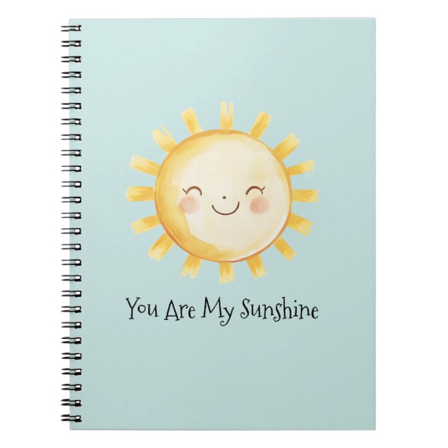 Caderno Espiral Feliz Você É Meu Sol  (Frente)