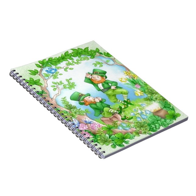 Caderno Espiral Felizes Leprechauns (Lado Direito)