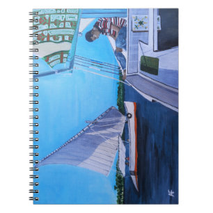 Caderno Espiral Feluccas no Nilo Pintura por Alfred Fox