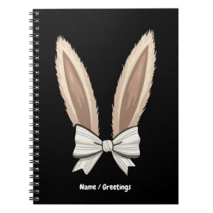 Caderno Espiral Felz pascoa Coquette Arco Cony Ears Coelho