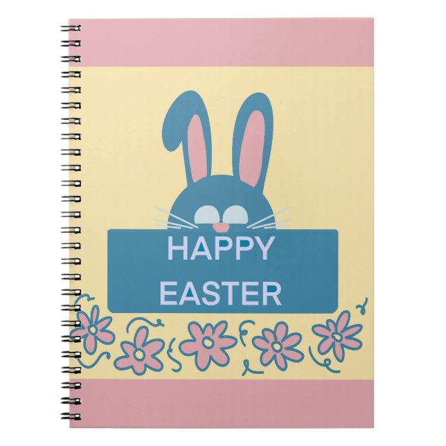 Caderno Espiral Felz pascoa Divertido Bunny (Frente)