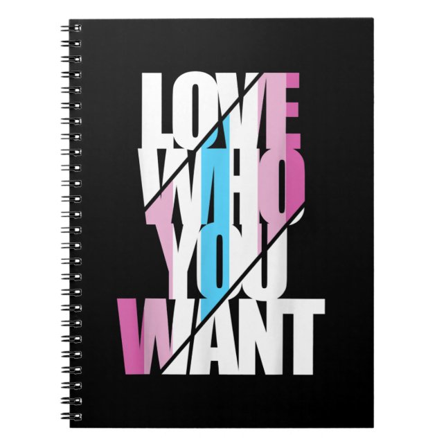 Caderno Espiral Femboy Love Who you want T-Shirt (Frente)