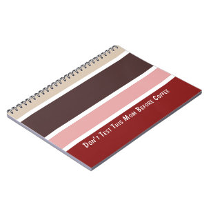 Caderno Espiral Feminine Stripes Café Coffee Cotação Mãe