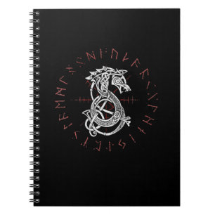 Caderno Espiral Fenrir Wolf De Odin Celtic Norse Sofre