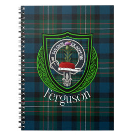 Caderno Espiral Ferguson Scottish Clan Tartan & Crest