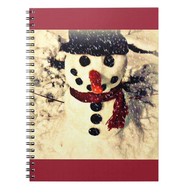 Caderno Espiral Feriado Deixe-o nevar um boneco de neve (Frente)