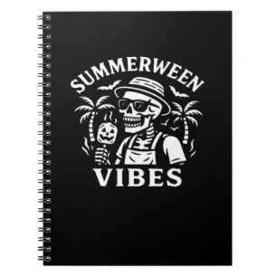 Caderno Espiral Férias de Verão Summerberry Vibes Skeleton Hallowe
