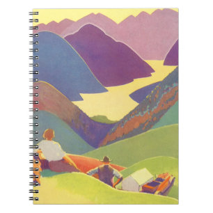 Caderno Espiral Férias em Família Antigas, Piquenique nas Montanha