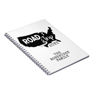 Caderno Espiral Férias Familiares Personalizadas Family Road Tr