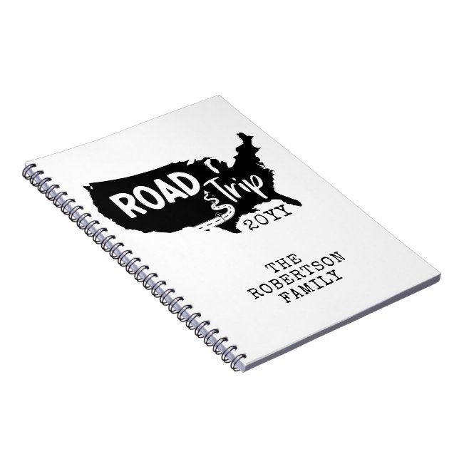 Caderno Espiral Férias Familiares Personalizadas | Family Road Tri (Lado Direito)
