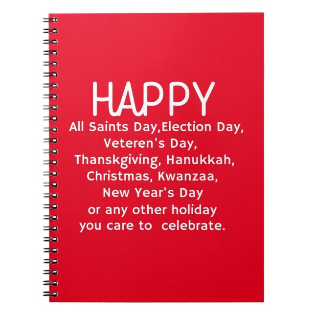 Caderno Espiral Férias Felizes (Frente)