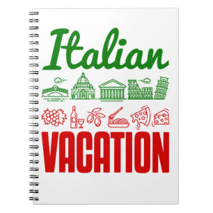 Caderno Espiral Férias Italianas Trip Viagem Souvenir