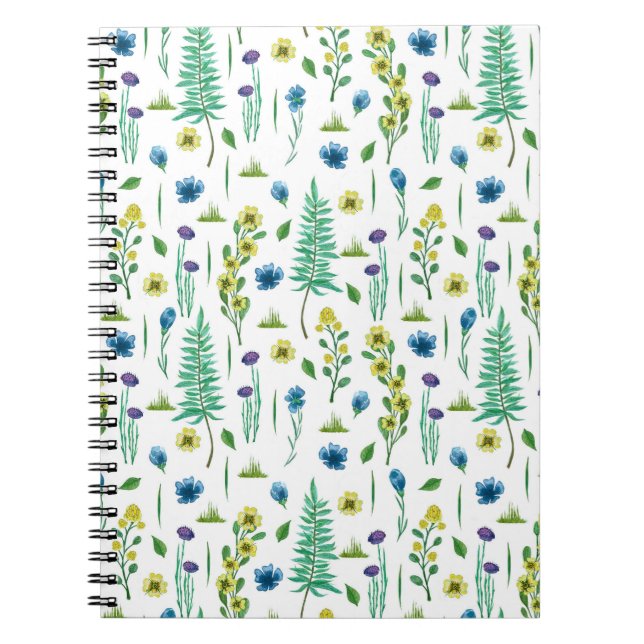 Caderno Espiral Fern Flowers Sanguíneos (Frente)