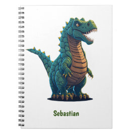 Caderno Espiral Feroz e Fabuloso Dinossauro T-Rex Anotações