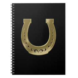 Caderno Espiral ferradura ouro
