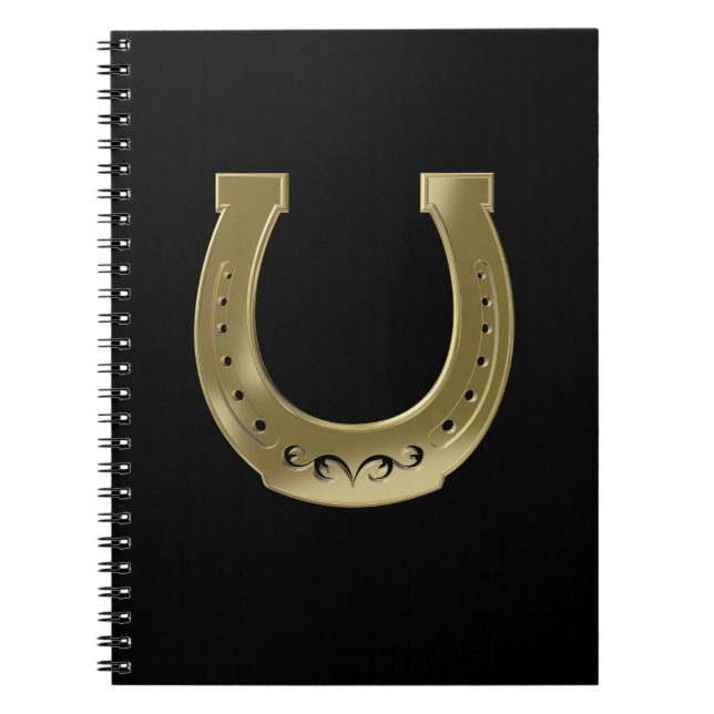Caderno Espiral ferradura ouro (Frente)