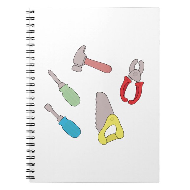 Caderno Espiral Ferramentas de Handyman Cute (Frente)