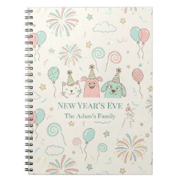 Caderno Espiral Festa de Ano Novo 2026 Alegre 