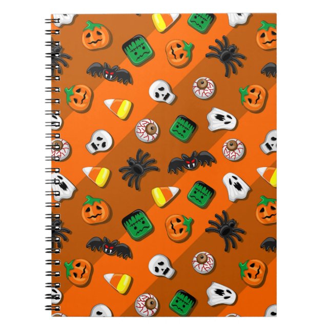 Caderno Espiral Festa de Candies do Halloween Spooky (Frente)