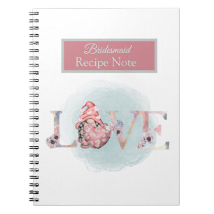 Caderno Espiral Festa de casamento Bridesmaid Gift Idea