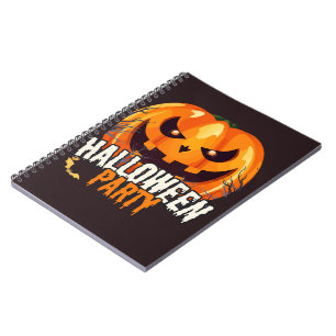 Caderno Espiral Festa de Halloween – Desenho de Abóbora Jack-o'-La