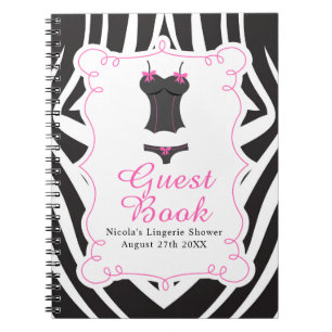 Caderno Espiral Festa de lingerie rosa quente