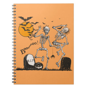 Caderno Espiral Festa de Skeleton Halloween