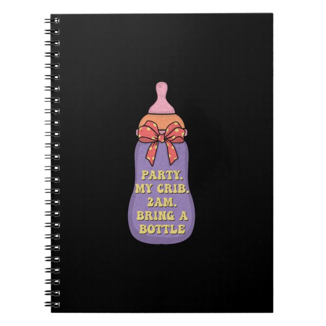 Caderno Espiral Festa meu berço 2am trazer uma garrafa (Frente)