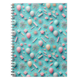 Caderno Espiral Festa no Azul
