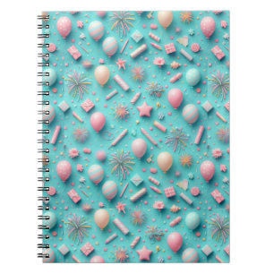 Caderno Espiral Festa no Azul