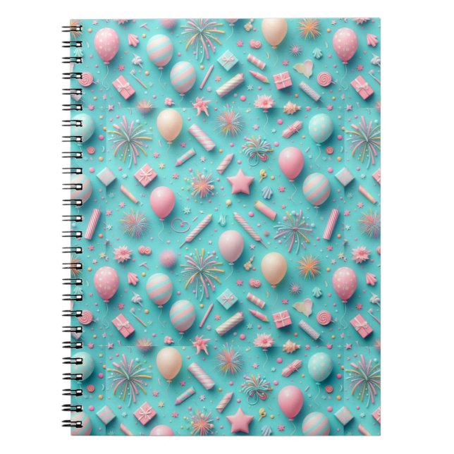 Caderno Espiral Festa no Azul (Frente)