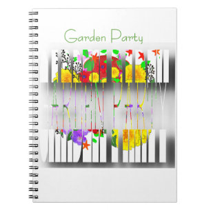 Caderno Espiral Festa no Jardim Branco