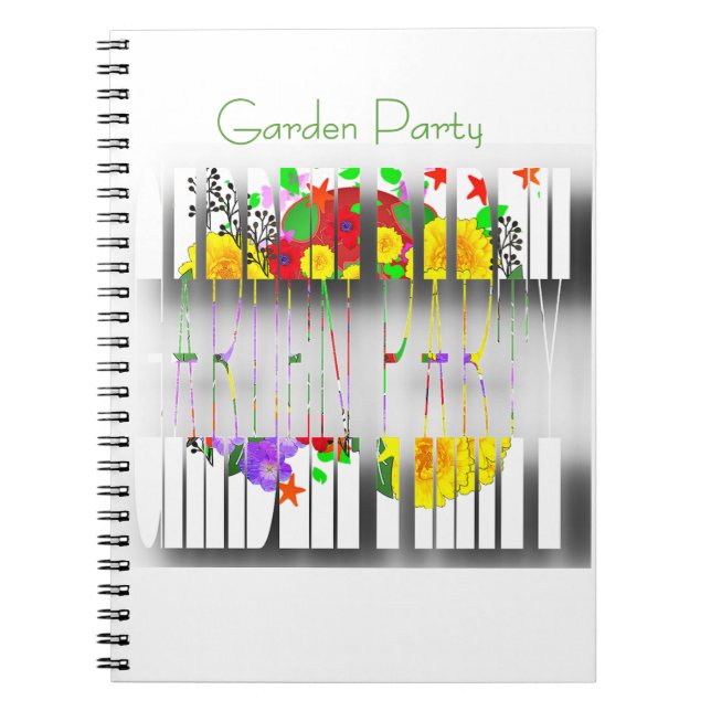 Caderno Espiral Festa no Jardim Branco (Frente)