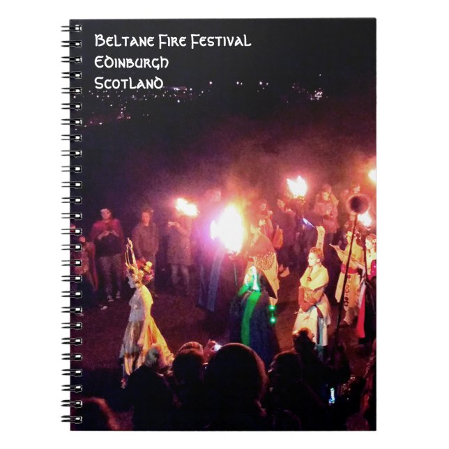 Caderno Espiral Festival de Incêndio Beltane Procissão da Rainha d (Frente)