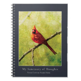 Caderno Espiral Festive Cardinal Nature Notebook | Bird Journal