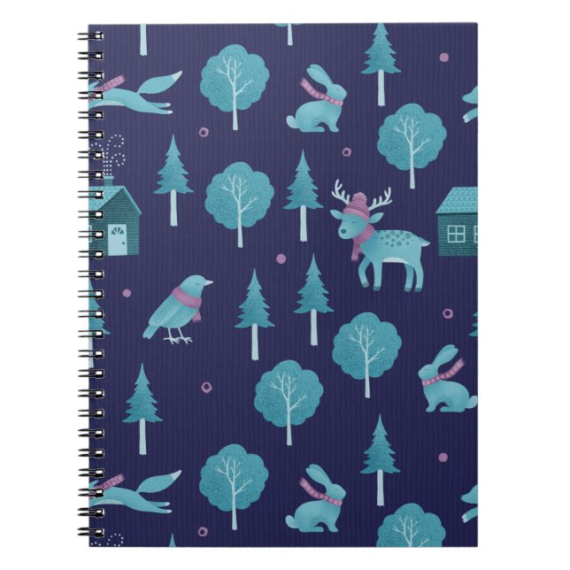 Caderno Espiral Festive Winter Animals (Frente)