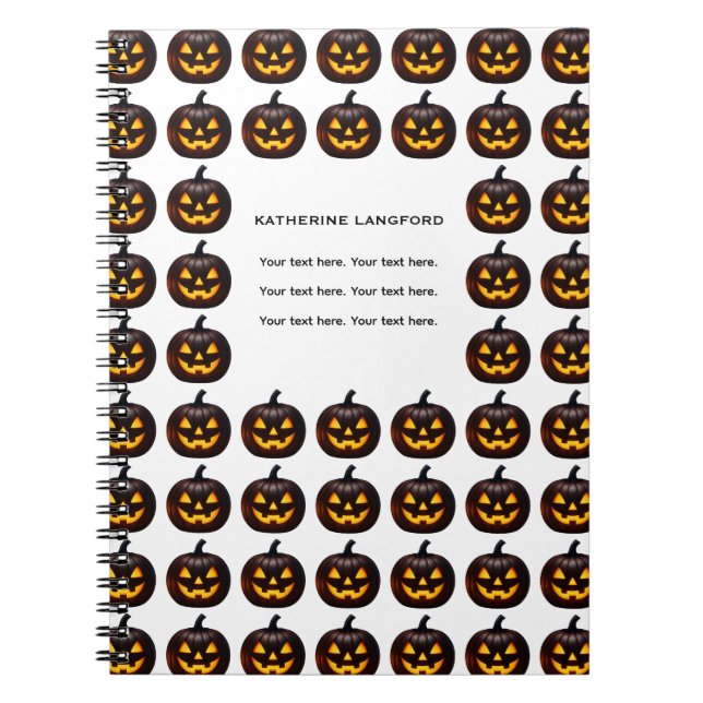 Caderno Espiral Festivo Pumpkin Halloween (Frente)