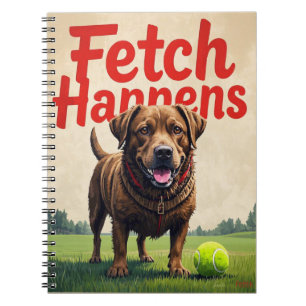 Caderno Espiral Fetch Acontece Que Cachorro espiralado Cachorro Es
