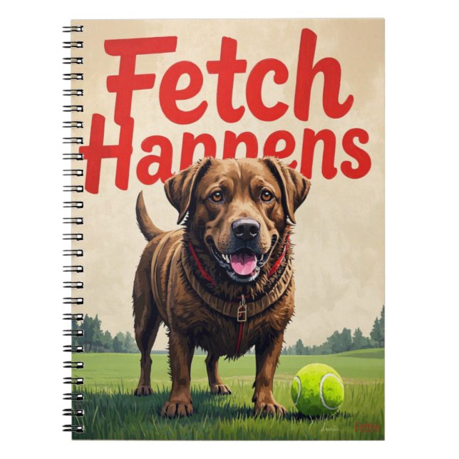 Caderno Espiral Fetch Acontece Que Cachorro espiralado Cachorro Es (Frente)