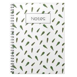 Caderno Espiral Feuilles du printemps, motif aquarelle