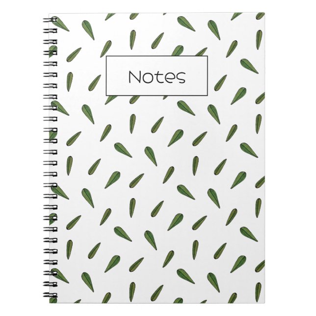 Caderno Espiral Feuilles du printemps, motif aquarelle (Frente)